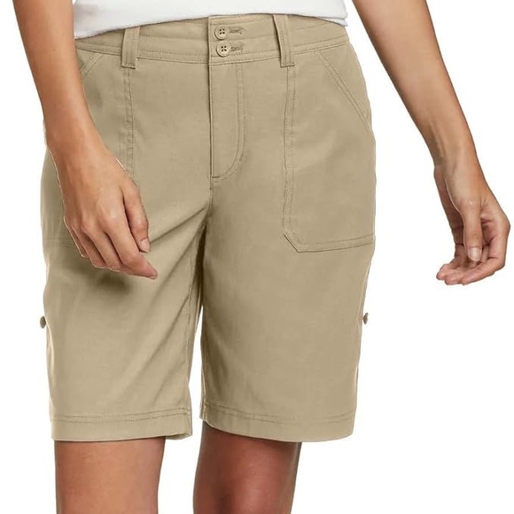 Eddie Bauer rolled hem Bermuda shorts stretch UPF casual plus 16 adjustable - Picture 4 of 9